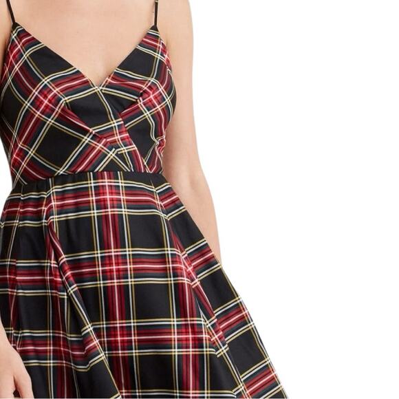 J. Crew NWT Spaghetti Strap Stewart Silk Plaid A-Line Midi Dress Size 12 - Picture 2 of 9